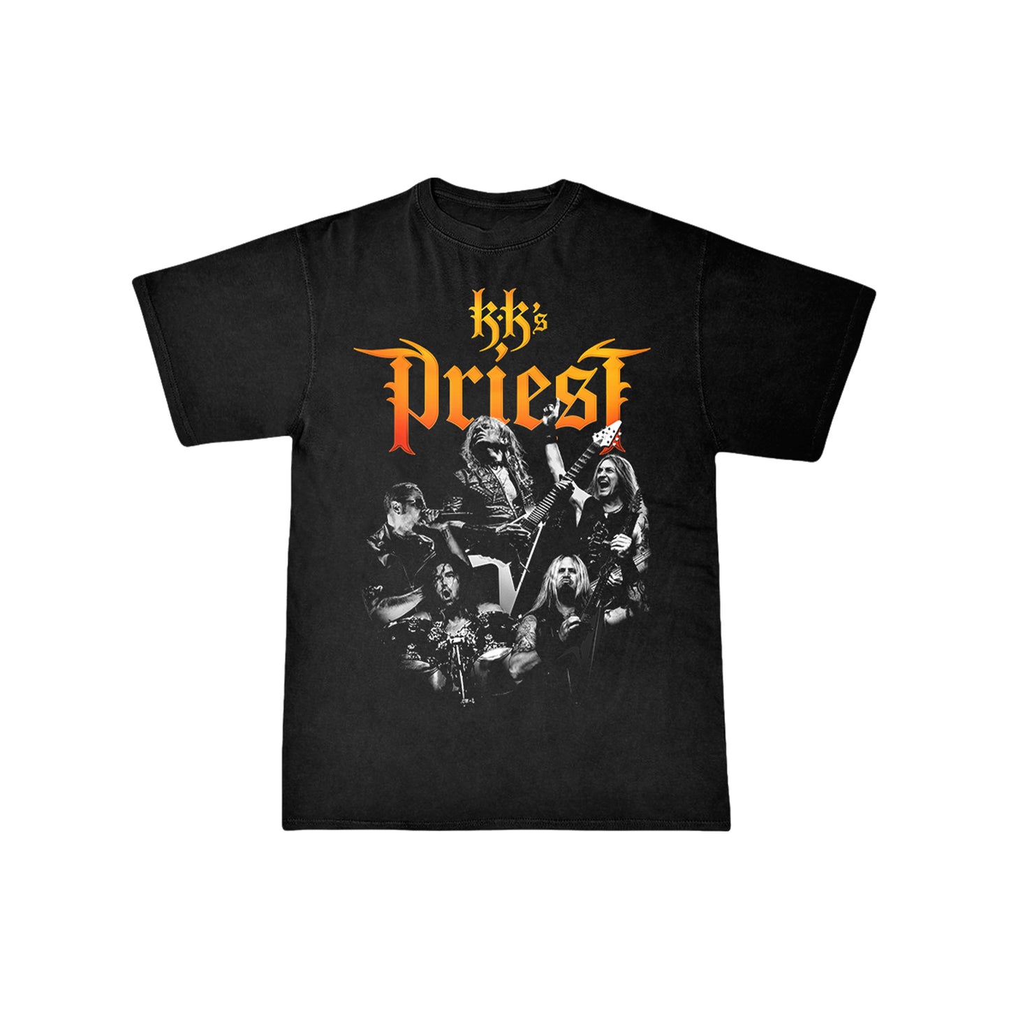 Black + White Band Collage Tee